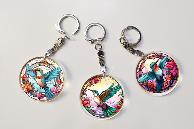 hummingbird-keychain-sublimation-bundle-summer-keychain