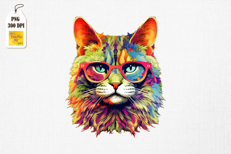 psychedelic-hippie-cat-clipart-bundle