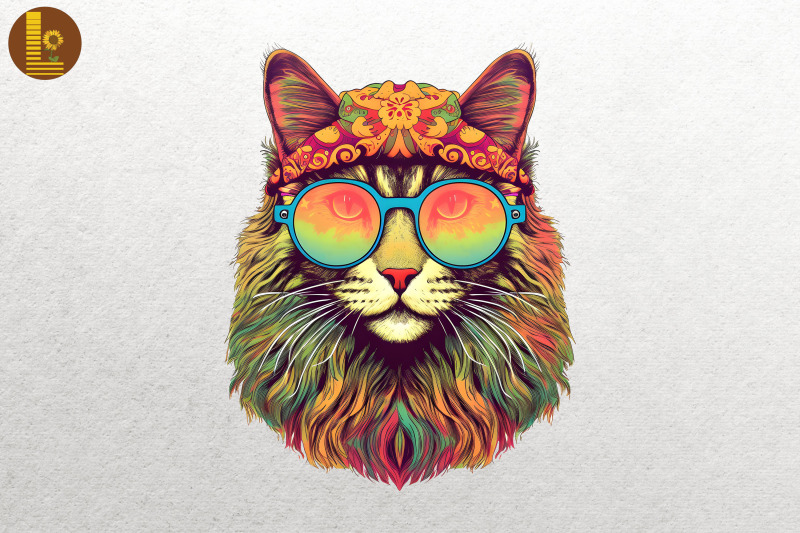 colorful-hippie-cat-sublimation-bundle