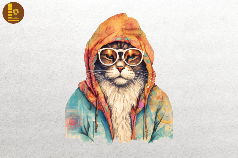 colorful-hippie-cat-sublimation-bundle