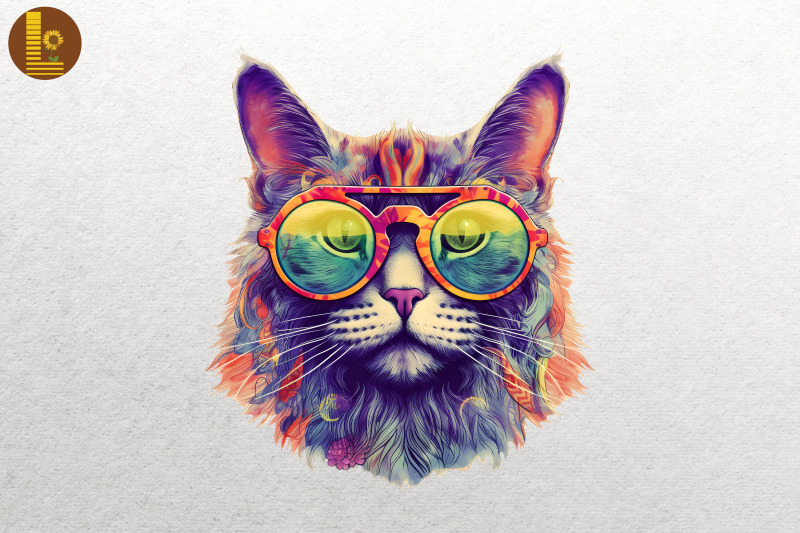 colorful-hippie-cat-sublimation-bundle