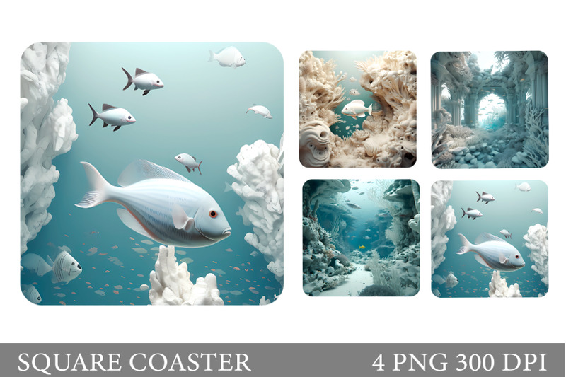 3d-underwater-world-square-coaster-3d-white-fish-coaster