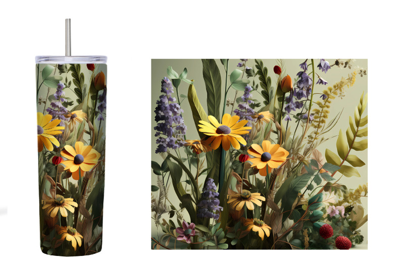 3d-flowers-tumbler-sublimation-3d-wildflowers-tumbler