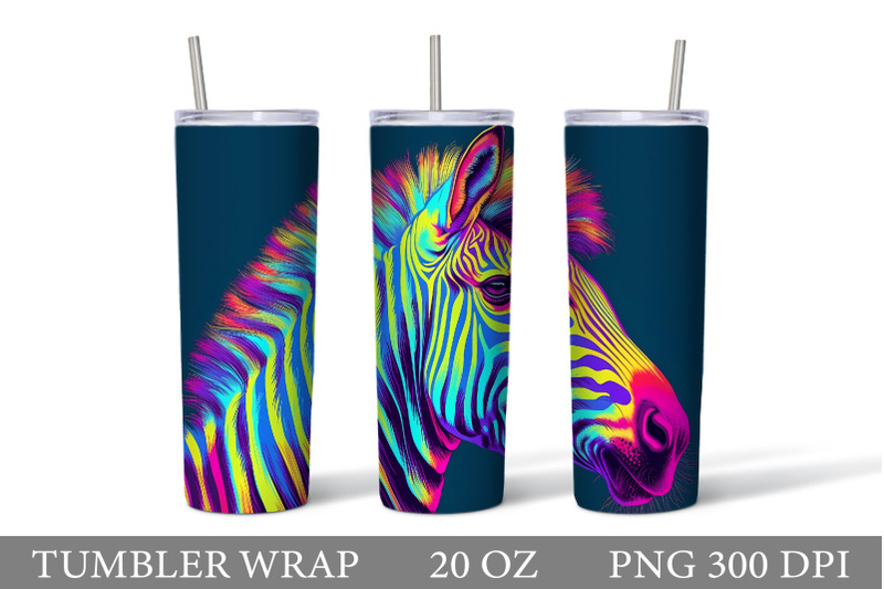 zebra-neon-tumbler-sublimation-zebra-neon-tumbler-wrap