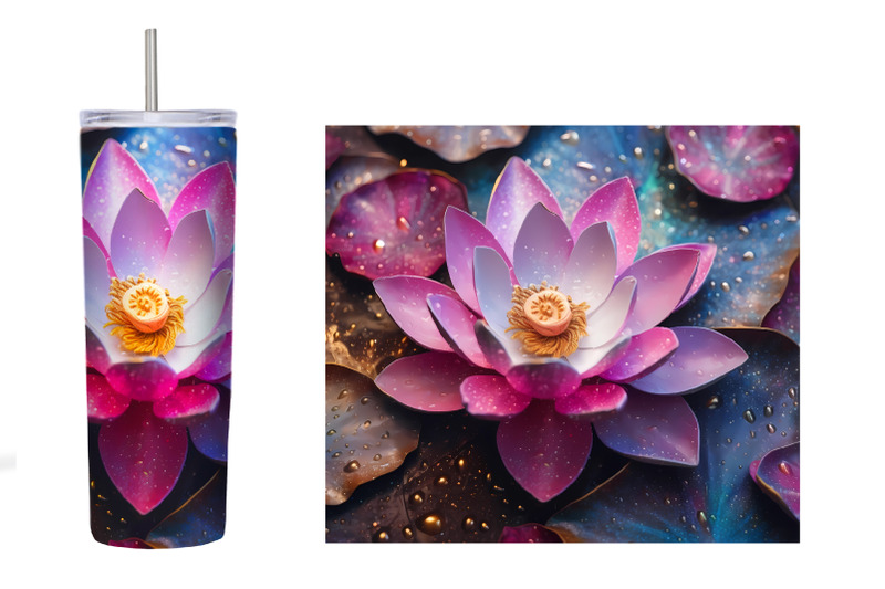 lotus-tumbler-design-lotus-flowers-tumbler-sublimation