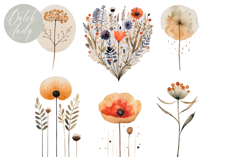 watercolor-field-flower-clipart-set