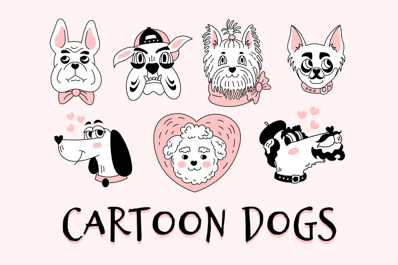 cartoon-dogs-portraits