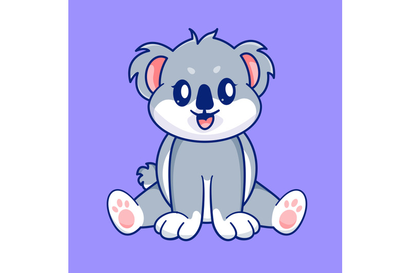 cute-koala-sat-down-illustration-isolated-in-flat-background-animal-i