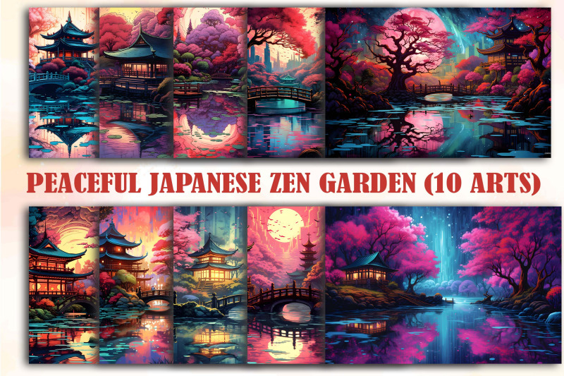 colorful-japanese-zen-garden-arts-bundle