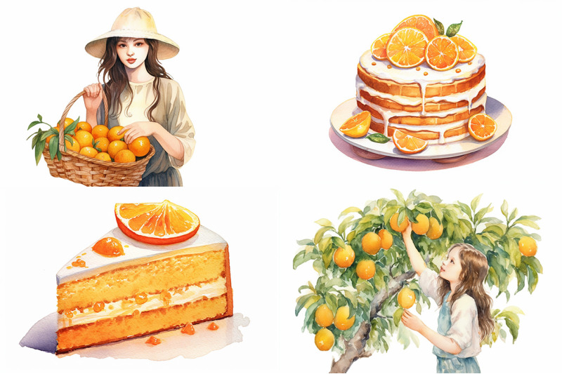 orange-fruit-watercolor-collection