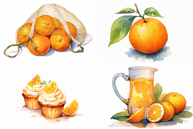 orange-fruit-watercolor-collection