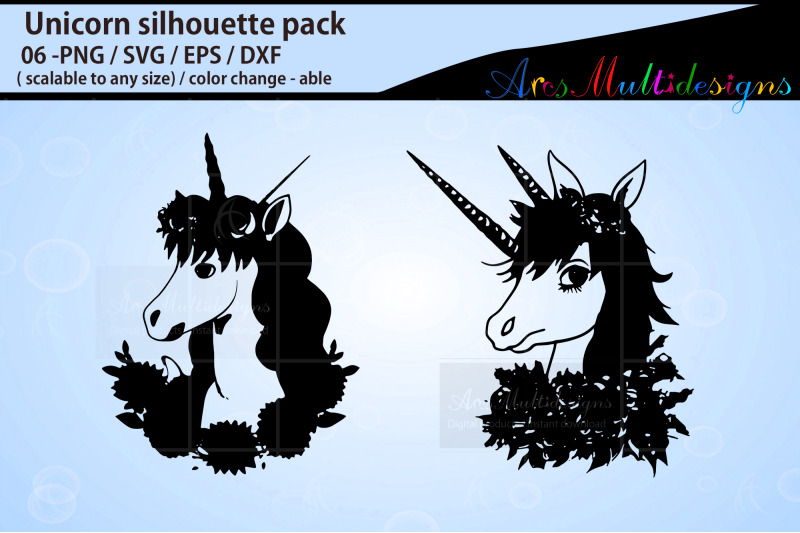 floral-unicorn-svg-silhouette-bundle