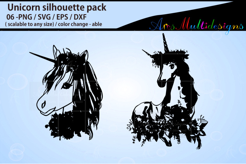 floral-unicorn-svg-silhouette-bundle