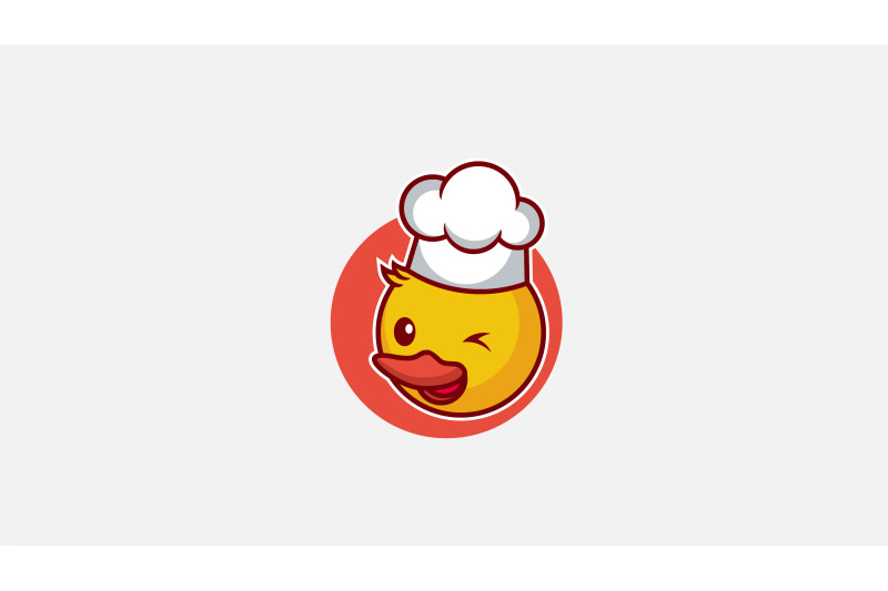 baby-duck-cheif-logo-vector-design-template