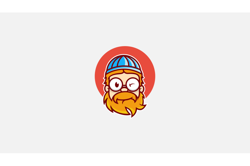 beard-man-cartoon-logo-vector-design-template