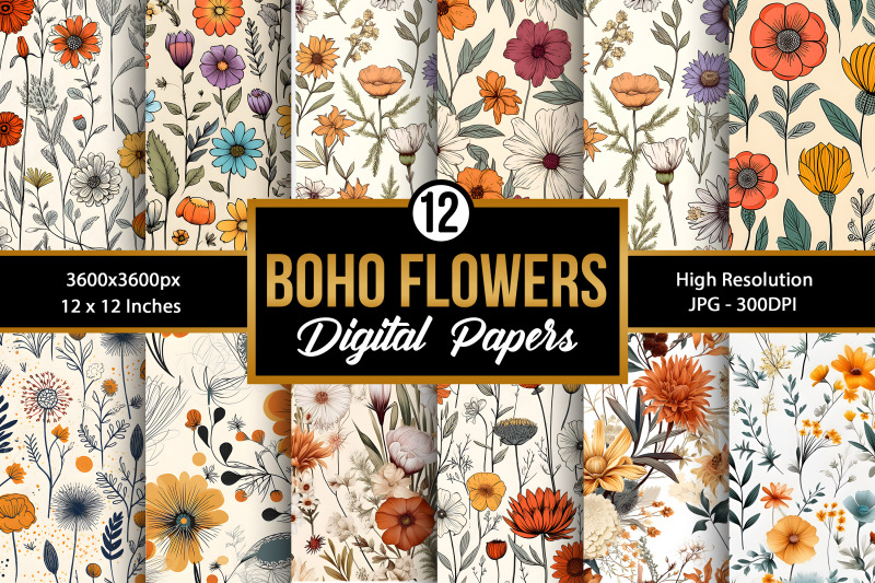 boho-cute-flowers-seamless-pattern-digital-papers