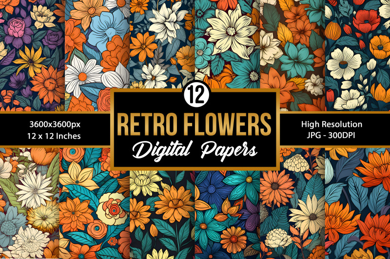 retro-groovy-flowers-seamless-patterns