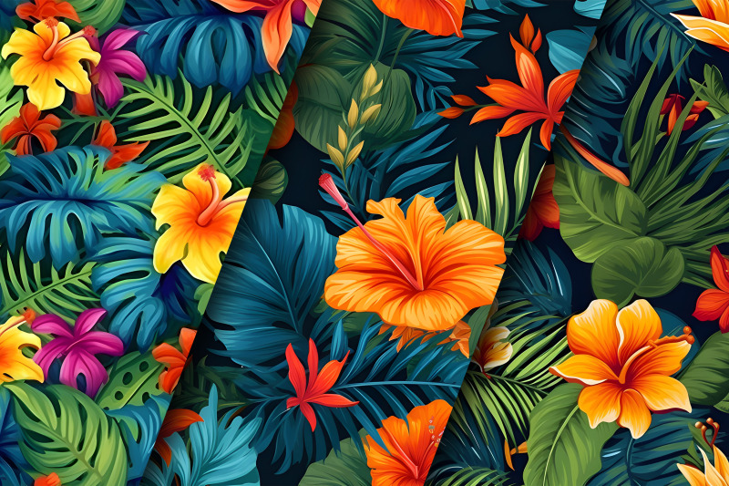 tropical-summer-flowers-pattern-digital-papers