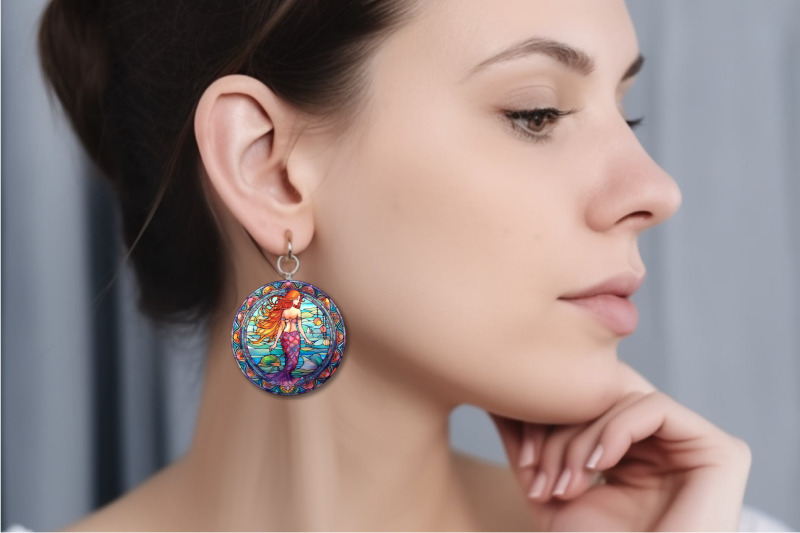 stained-glass-mermaid-round-earrings-bundle-for-sublimation
