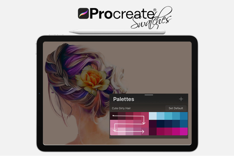 cute-girly-hair-swatches-for-procreate