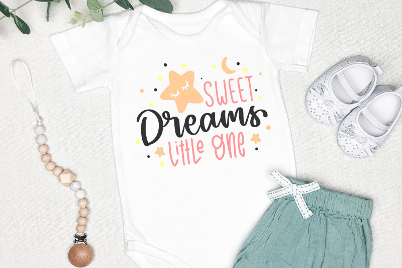 sweet-dreams-little-one-svg-kids-shirt-design