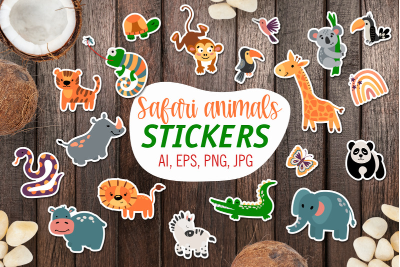 safari-animals-printable-stickers-cricut-design