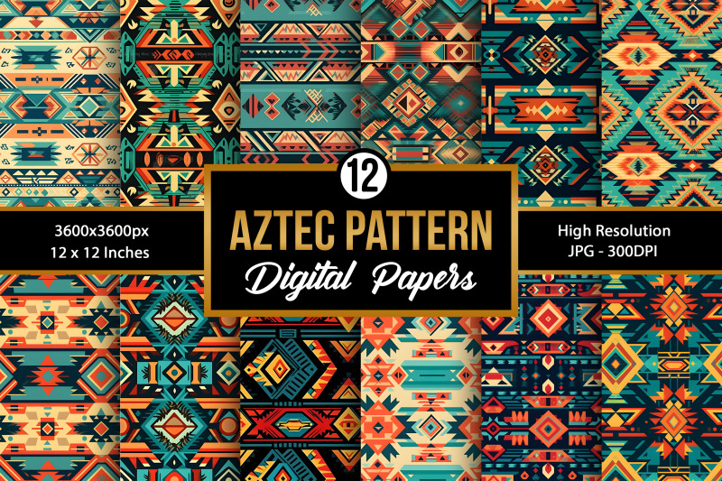 aztec-tribal-seamless-pattern-digital-papers