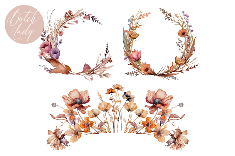 watercolor-dried-flower-clipart-set