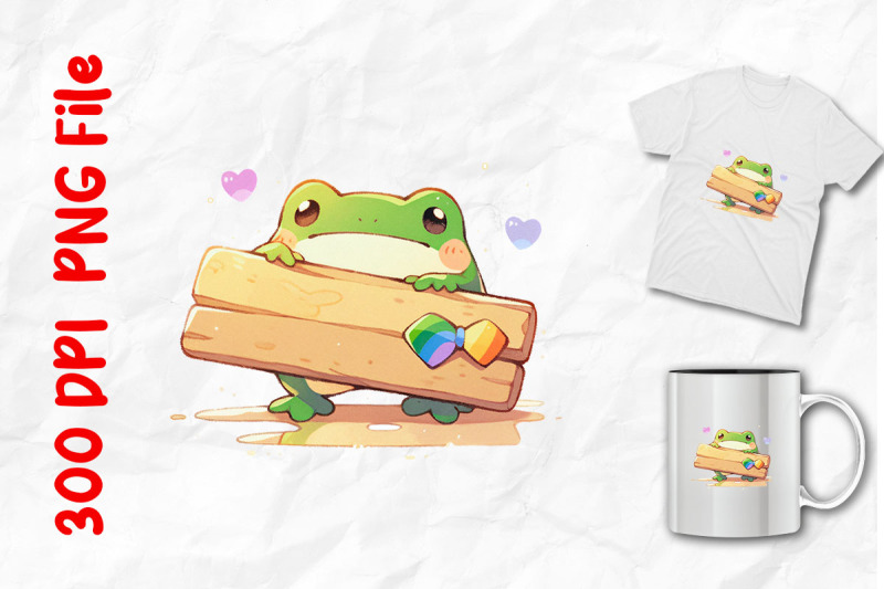 cute-frog-holding-a-rainbow-sign