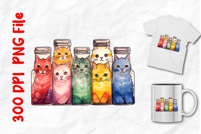 rainbow-cats-in-jars