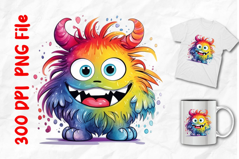 rainbow-cute-monster