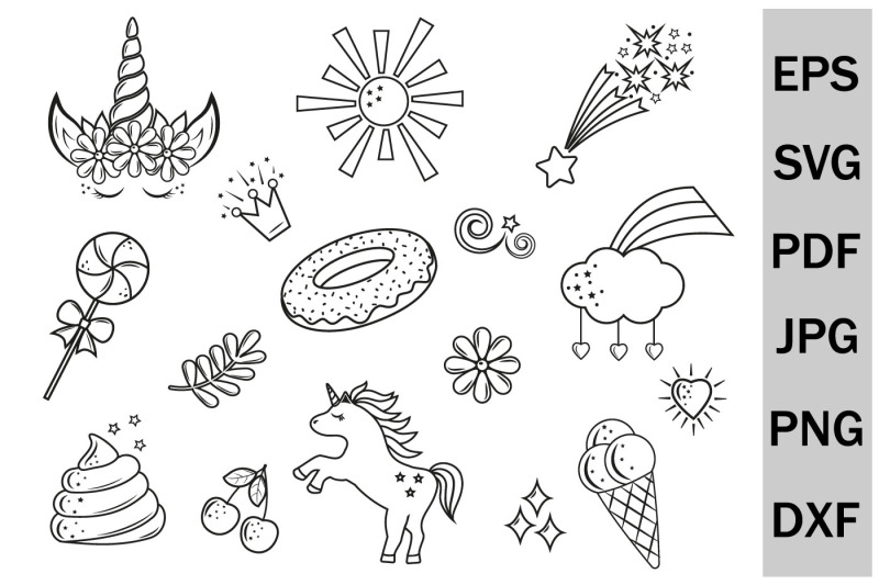 bundle-fabulous-svg-clipart-unicorn-file-for-clipping