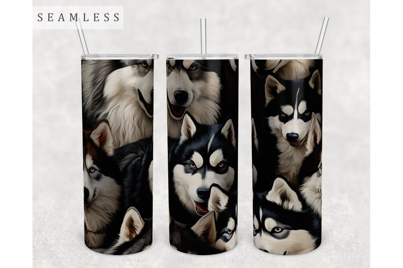 multiple-huskies-tumbler-wrap-20oz-skinny-tumbler-sublimation-design