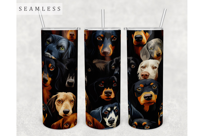 multiple-dachshunds-tumbler-wrap-20oz-skinny-tumbler-sublimation-png