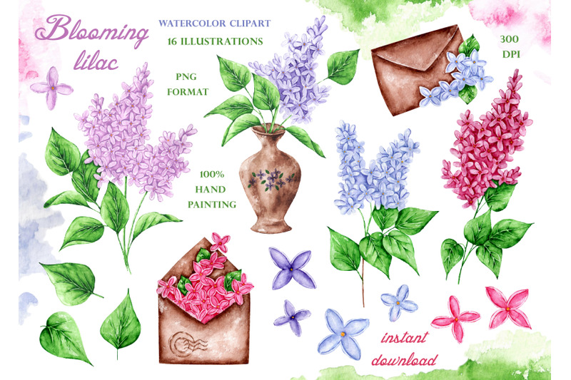 blooming-lilac-watercolor-clipart-spring-flower-lilac-bouquet