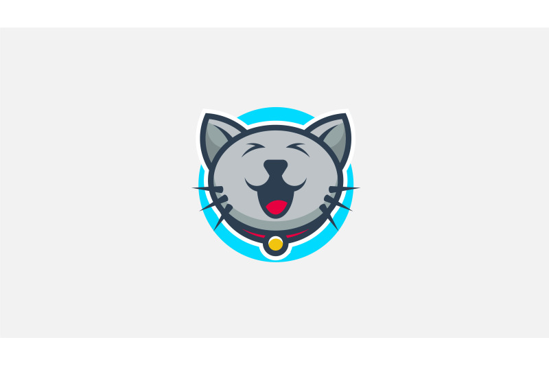 cute-happy-face-cat-logo-vector-design-template