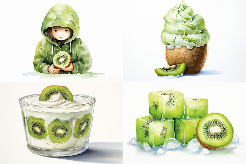 kiwi-fruit-watercolor-collection