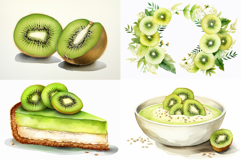 kiwi-fruit-watercolor-collection