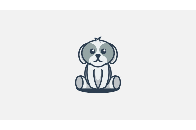 sitting-dog-logo-vector-design-template