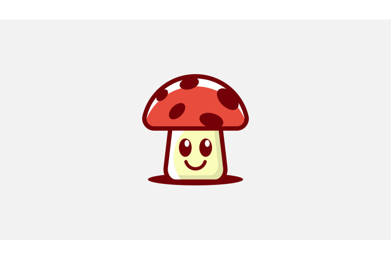 smiling-face-mushroom-logo-vector-design-template