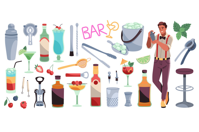 cocktail-bar-tools-professional-bartender-instruments-alcohol-drinks