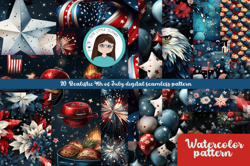 realistic-4th-of-july-seamless-pattern