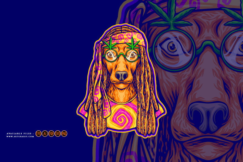 dreadlock-dog-breeds-fashion-hippie-lifestyle-illustrations