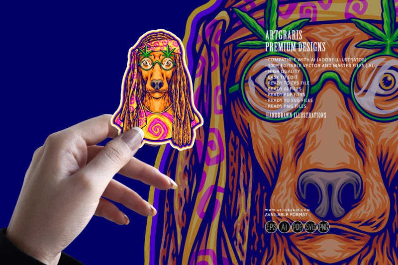 dreadlock-dog-breeds-fashion-hippie-lifestyle-illustrations