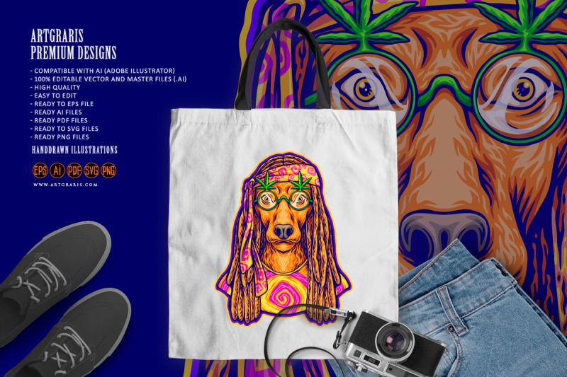 dreadlock-dog-breeds-fashion-hippie-lifestyle-illustrations