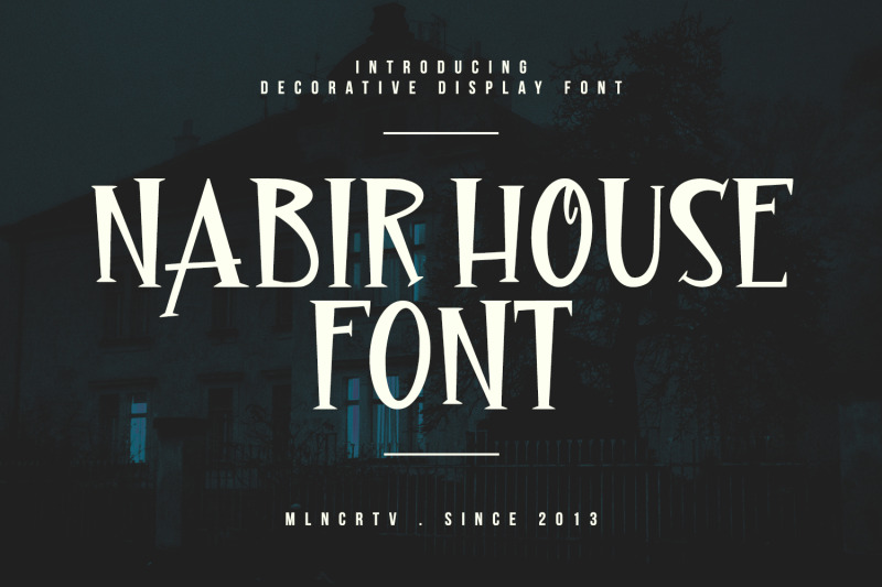 nabir-house-decorative-display-font