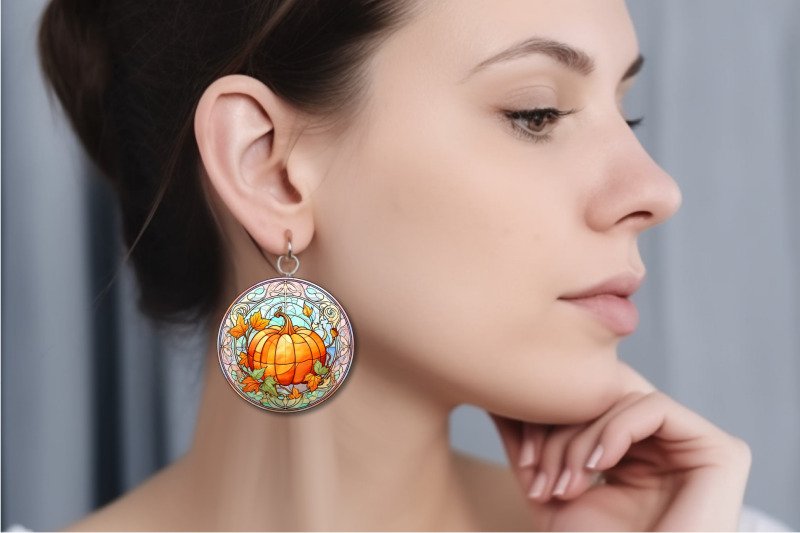 stained-glass-pumpkin-round-earrings-sublimation-bundle
