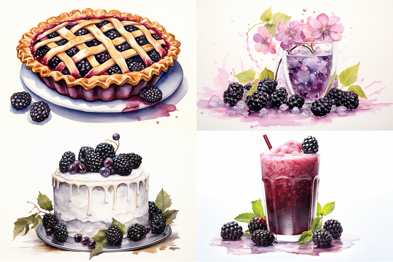 blackberry-fruit-watercolor-collection