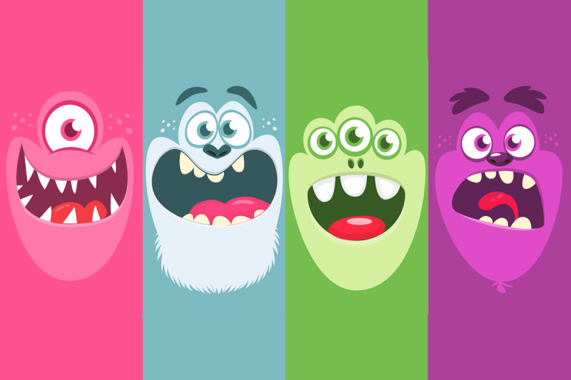 cute-halloween-monsters-faces-avatars-vector-set