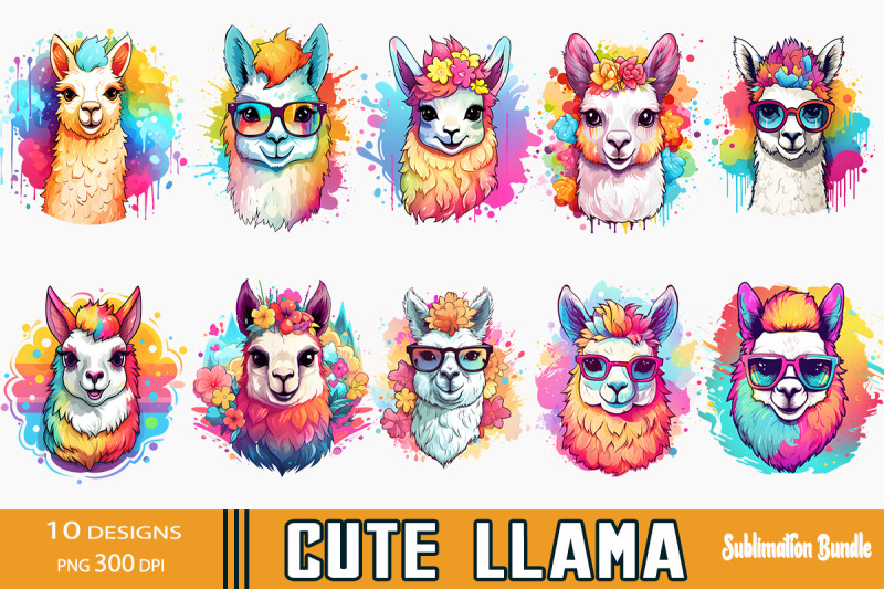 cute-llama-clipart-bundle-llama-lover